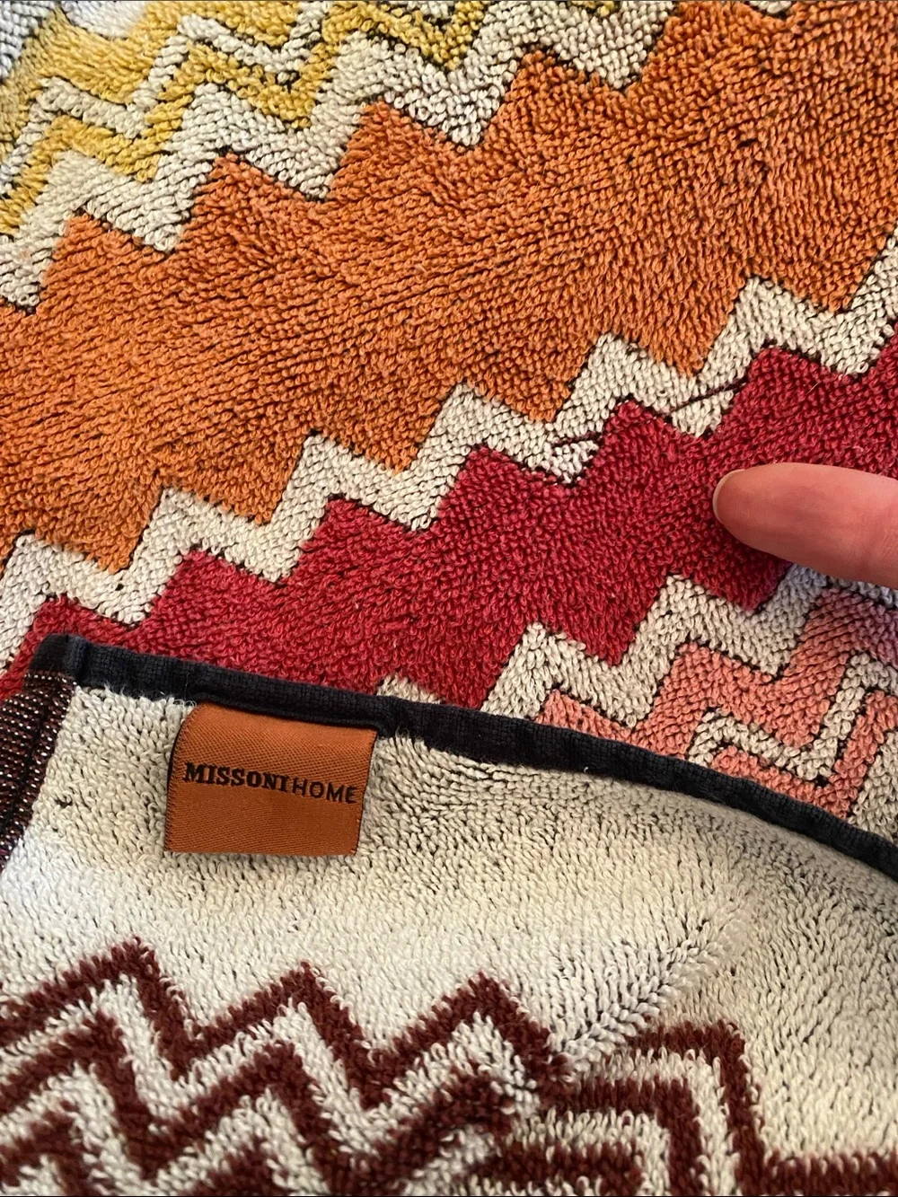 Missoni RUFUS Zigzag Towel - Orange, Pink, Purple, Yellow, Green, Burgundy